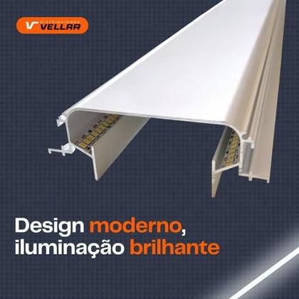 Imagem de Kit Perfil Embutir No Frame Duplo +fita 240 Leds + Fonte 10a
