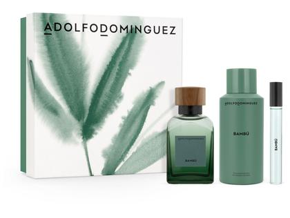Imagem de Kit Perfume Masculino Adolfo Dominguez Bambu Eau de Parfum 120ml + Desodorante 150ml + Eau de Parfum Travel Size 10ml