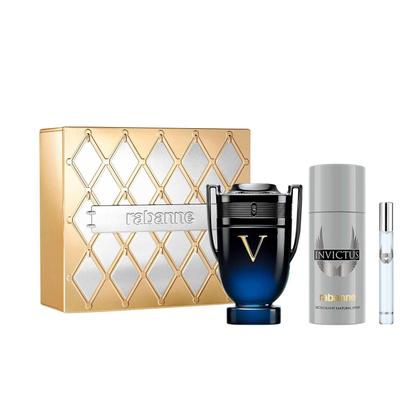Imagem de Kit Perfume Rabanne Invictus Victory Elixir 100ml + Desodorante 150ml + Travel Spray 10ml Masculino