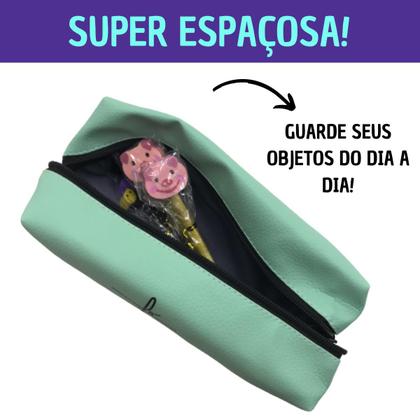 Imagem de Kit Personalizado Copo C/ Canudo 500ml e Necessaire Frase Fé