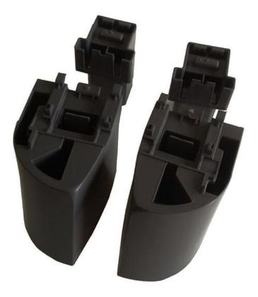 Imagem de Kit Pés 12Cm Preto Para Fogão Esmaltec Jade Agata