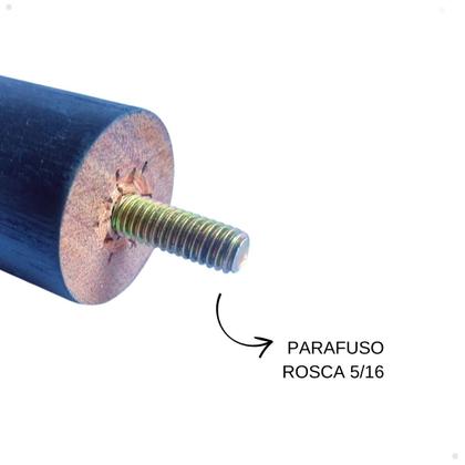 Imagem de Kit Pes Cama Box 7 Peças Pezinho Madeira Maciça 12cm Casal