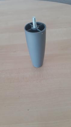 Imagem de Kit Pes Cama box 7 pes Conico Cinza com 12 cm de altura