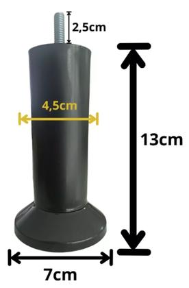 Imagem de Kit Pés Cama Box Queen Size King Baú Casal 13cm Reforçado