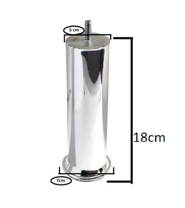 Imagem de Kit Pes Para Cama Box Com Altura de 18 cm Elevando a Altura da sua Cama na Cor Metalizado Com 12 Unidades