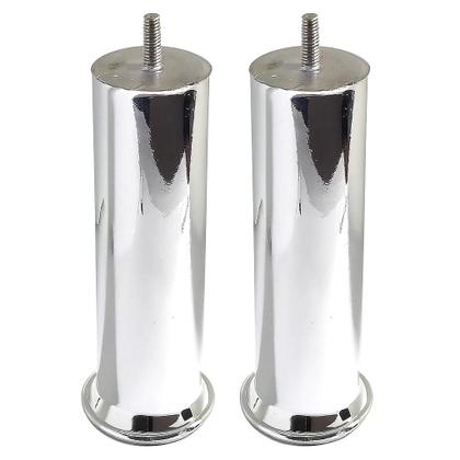 Imagem de Kit Pes Para Cama Box na Cor Cromado Com Altura de 18cm deixando sua Cama Mais Elevada Com 6 Unidades