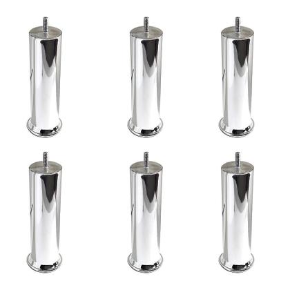 Imagem de Kit Pes Para Cama Box na Cor Cromado Com Altura de 18cm deixando sua Cama Mais Elevada Com 6 Unidades