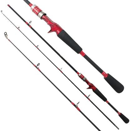 Imagem de Kit Pesca 15Kg Carretilha 5 Rol Aliviada com Vara Carbono 1,50Mts + Linha Multi