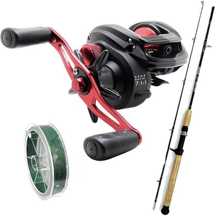 Imagem de Kit Pesca Carretilha Montana 10000 Com Vara Cesar 1,70mts E Linha