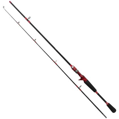 Imagem de Kit Pesca Cmik Carretilha Perfil Baixo 19 Rol Vara Carbono Tubular Isca Artificial