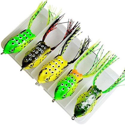 Imagem de Kit Pesca Com 22 Itens Completos Isca Sapo Isca Soft Alicate