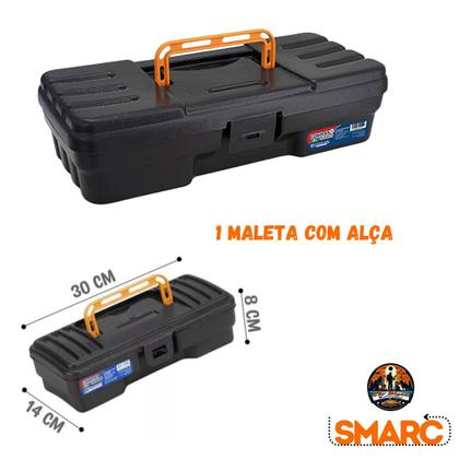 Imagem de Kit Pesca Completo 3 Varas 3 Molinetes com Linha Maleta mais Estojo com Acessórios