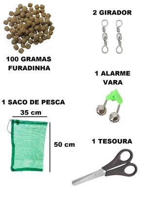 Imagem de Kit Pesca Completo Vara 1,70 Mts +Molinete Com Linha + Itens