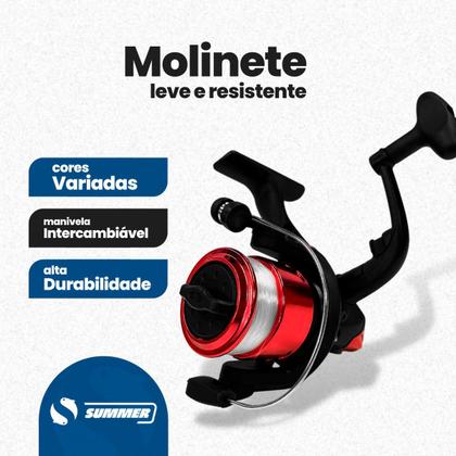 Imagem de Kit Pesca Vara 1,70m + Molinete C/ Linha E Acessórios 