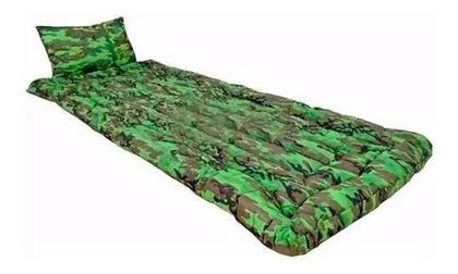 Imagem de Kit Pescador Colchonete Solteiro Camuflado + Lona 3x3m Toldo