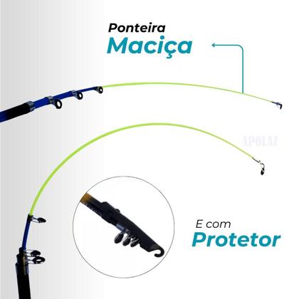 Imagem de Kit Pescaria Completo 4 Varas Com Molinete + Acessórios