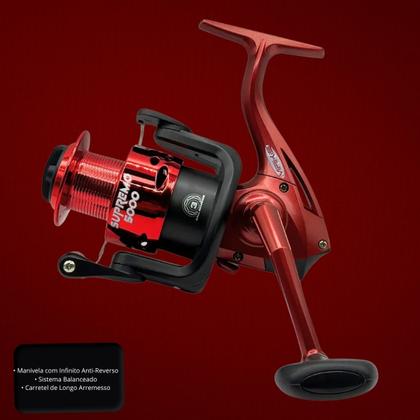 Imagem de Kit Pesqueiro Molinete Esquerda Direita +Vara 2 Partes Fibra