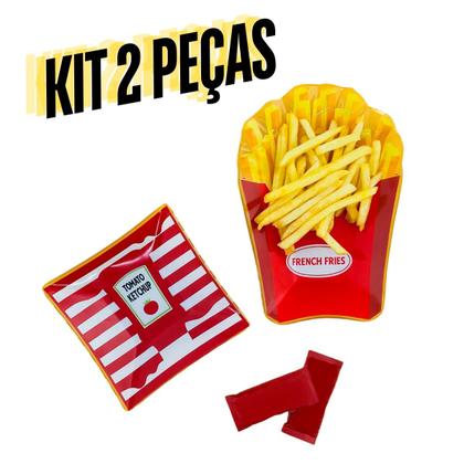 Imagem de Kit Pestisqueiras Batata Frita e Ketchup Noite do Hambúrguer