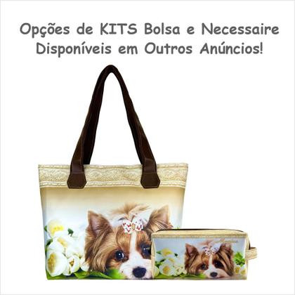 Imagem de Kit Pet Feminino Cachorrinha com Bolsa, Necessaire e Chinelo, Magicc