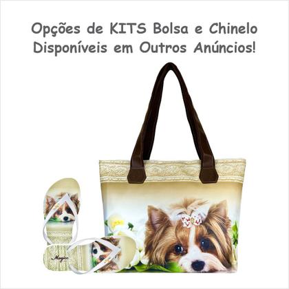 Imagem de Kit Pet Feminino Cachorrinha com Bolsa, Necessaire e Chinelo, Magicc