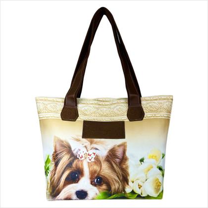 Imagem de Kit Pet Feminino Cachorrinha com Bolsa, Necessaire e Chinelo, Magicc