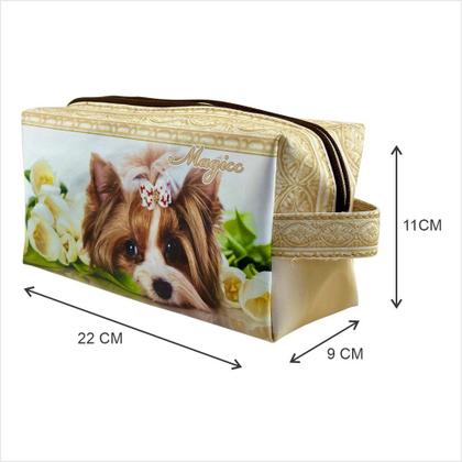 Imagem de Kit Pet Feminino Cachorrinha com Bolsa, Necessaire e Chinelo, Magicc