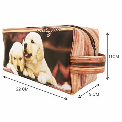 Imagem de Kit Pet Feminino Cachorrinhos com Bolsa, Necessaire e Chinelo, Magicc