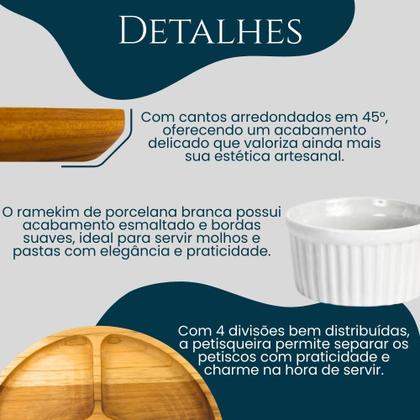 Imagem de Kit Petisqueira madeira rústica Petisqueira de madeira