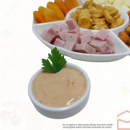 Imagem de Kit Petisqueira Tabua De Frios Com Molheira E 6 Garfinhos Para Petisco