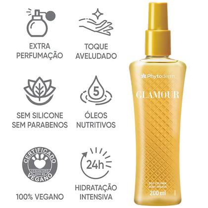 Imagem de Kit Phytoderm Glamour Body Splash 200ml e Creme Acetinado 200g