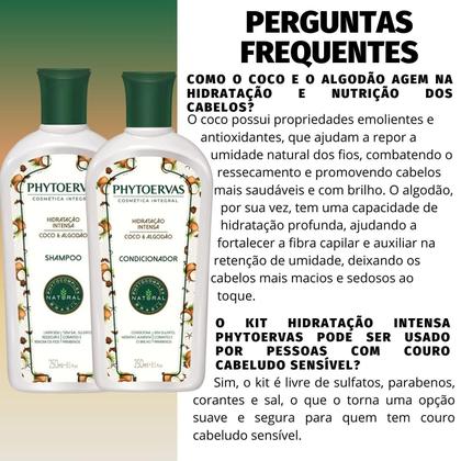 Imagem de Kit Phytoervas Hidratação Intensa Coco E Algodão: Shampoo e Condicionador 250ml