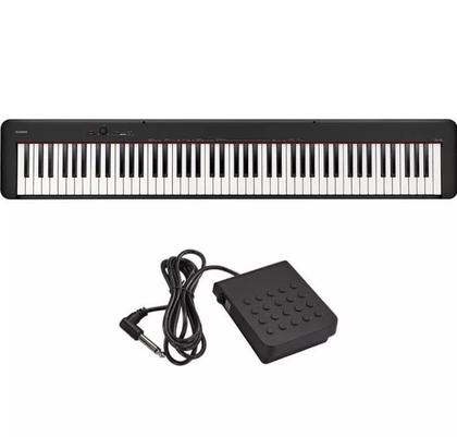 Imagem de Kit Piano Digital Casio CDP-S110 Bk 88 Teclas + Suporte Duplo X + Banqueta X