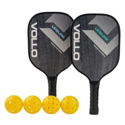 Imagem de Kit Pickleball Lazer 2 Raquetes 4 Bolas e Bolsa Vollo