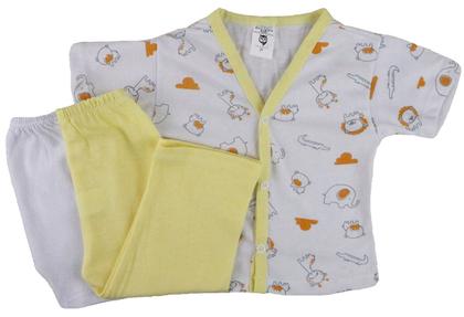 Imagem de Kit Pijama C/3 Peças Verão Conjunto Bebe Manga Curta