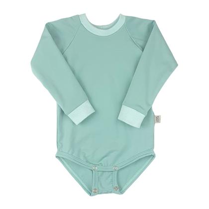 Imagem de Kit Pijama Térmico Body e Calça Bebê Menta Concuca