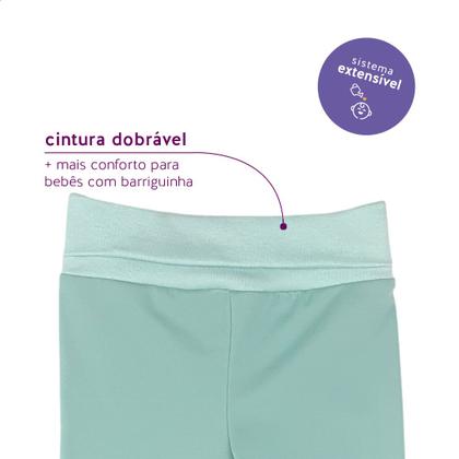 Imagem de Kit Pijama Térmico Body e Calça Bebê Menta Concuca