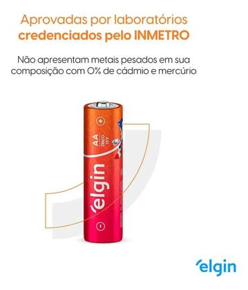 Imagem de Kit Pilha De Zinco Aa Comum Caixa Com 40 Unidades Elgin
