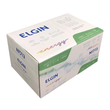 Imagem de Kit Pilha Elgin Alcalina Aaa Caixa Com 10 Cartelas 40 Pilhas