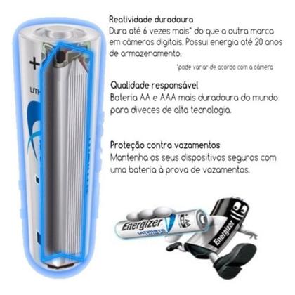 Imagem de Kit Pilha Palito Energizer Lithium Ultimate 1,5v Litio Aaa Com 8 un