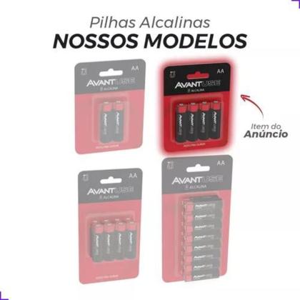 Imagem de Kit Pilhas Alcalinas Aa Pequena Com 04 Unidades 1.5v - Avant