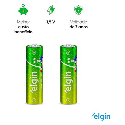 Imagem de Kit Pilhas Alcalinas Elgin 8aa + 8aaa - 16 Unidades