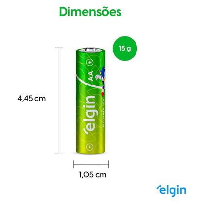 Imagem de Kit Pilhas Alcalinas Elgin 8aa + 8aaa - 16 Unidades