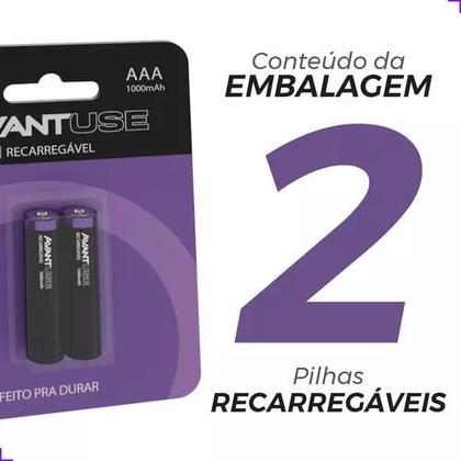 Imagem de Kit Pilhas Recarregáveis Aaa Com 02 Unidades 1000mah - Avant