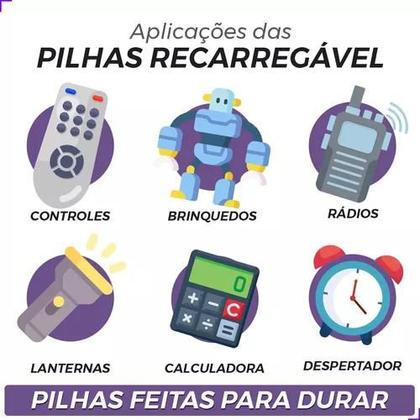 Imagem de Kit Pilhas Recarregáveis Aaa Com 02 Unidades 1000mah - Avant