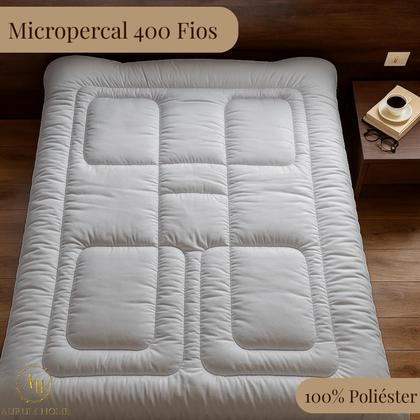 Imagem de Kit Pillow Top Dupla Face e Jogo de Lençol 2 e 3 Peças Ponto Palito Cama Completa Solteiro Casal Queen e King Size