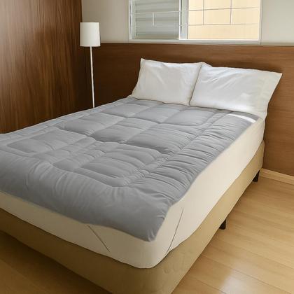 Imagem de Kit Pillow Top Dupla Face e Jogo de Lençol 2 e 3 Peças Ponto Palito Cama Completa Solteiro Casal Queen e King Size