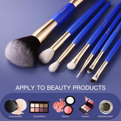 Imagem de Kit Pincéis De Maquiagem Com Duas Pontas 2 em 1 Pó, Sombra, Blush