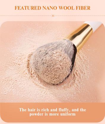 Imagem de Kit Pincéis De Maquiagem Profissional Blush Sobrancelha 14 PÇS 