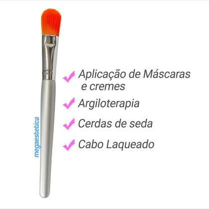 Imagem de Kit Pincéis Estética Seda 06, 02 Peelings, Ácidos, Emolientes e 18 Argilas, Máscaras - Cubeta Panelinha