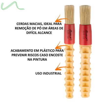 Imagem de Kit Pincéis Para Detalhamento Automotivo Roma N8 E 12